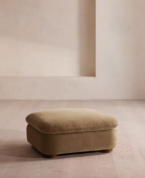 Rava Ottoman - Velvet - Truffle - UK - Hover Image