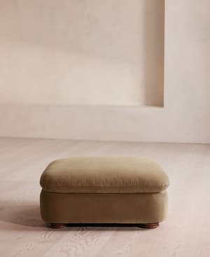 Rava Ottoman - Velvet - Truffle - US - Listing Image