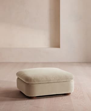 Rava Ottoman - Velvet - Oyster - UK - Hover Image
