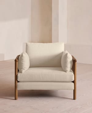Sydney Armchair - Linen - Bisque - Hover Image