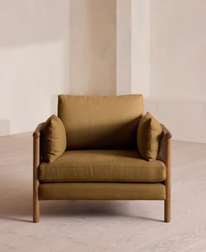 Sydney Armchair - Linen - Ochre - US - Hover Image