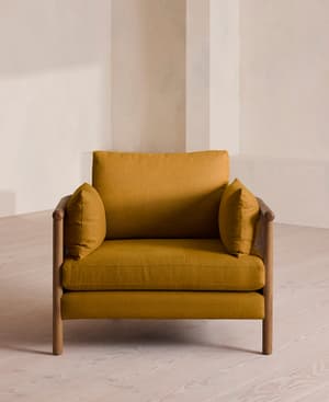 Sydney Armchair - Linen - Turmeric - US - Hover Image