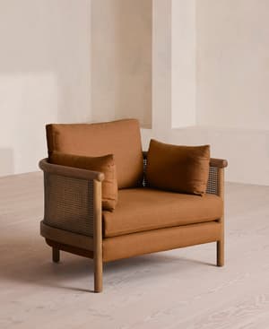 Sydney Armchair - Linen - Terracotta - UK - Listing Image
