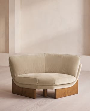 Tellis Corner Chair - Velvet - Oyster - UK - Listing Image