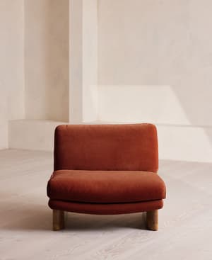 Tellis Chair - Velvet - Rust - US - Listing Image