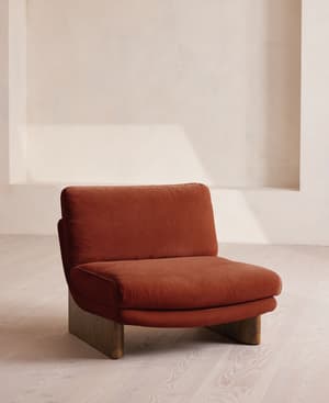 Tellis Chair - Velvet - Rust - US - Hover Image