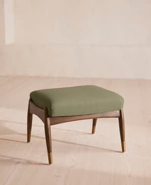 Theodore Footstool - Linen - Sage - Listing Image