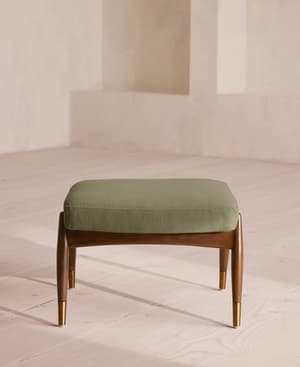 Theodore Footstool - Linen - Sage - Hover Image