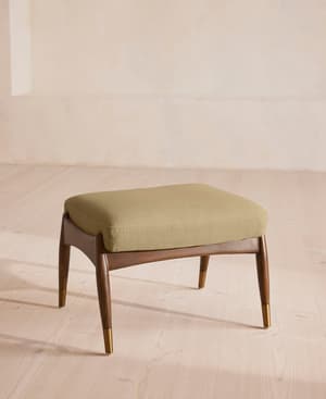Theodore Footstool - Linen - Wheat - Listing Image