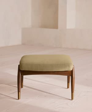 Theodore Footstool - Linen - Wheat - Hover Image