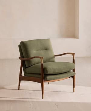 Theodore Armchair - Linen - Sage - US - Listing Image