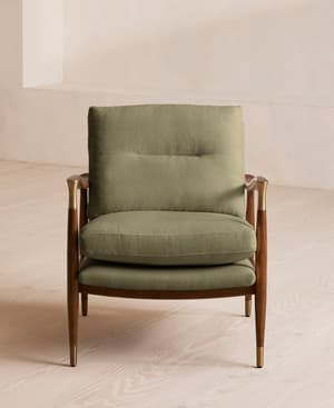 Theodore Armchair - Linen - Sage - US - Hover Image