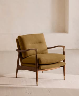 Theodore Armchair - Linen - Ochre - Listing Image
