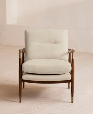 Theodore Armchair - Linen - Bisque - US - Hover Image