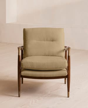 Theodore Armchair - Linen - Wheat - Hover Image