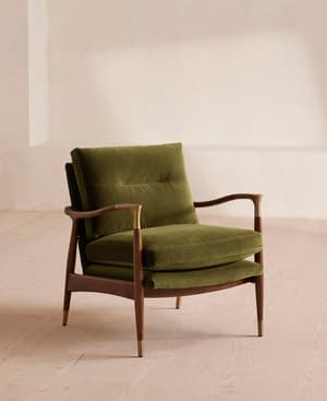 Theodore Armchair - Velvet - Olive - Listing Image