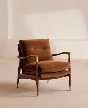 Theodore Armchair - Velvet - Cinnamon - US - Listing Image