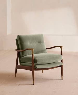 Theodore Armchair - Velvet - Seafoam - US - Listing Image
