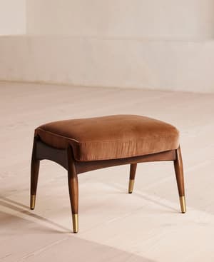 Theodore Footstool - Velvet - Cinnamon - US - Listing Image