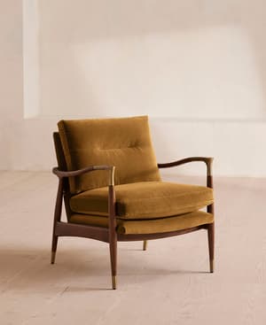 Theodore Armchair - Velvet - Mustard - Listing Image