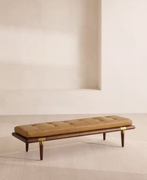 Theodore Bench - Leather - Honey - UK - Listing Image