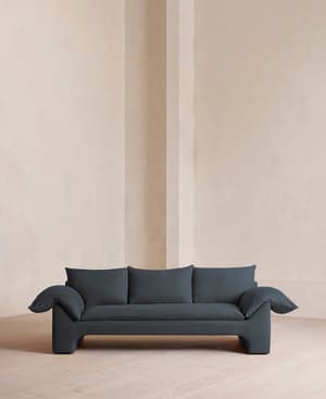 Wyatt Three Seater Sofa - Linen - Prussian Blue - Listing Image