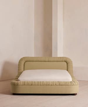 Vara Bed - King - Linen - Wheat - Hover Image