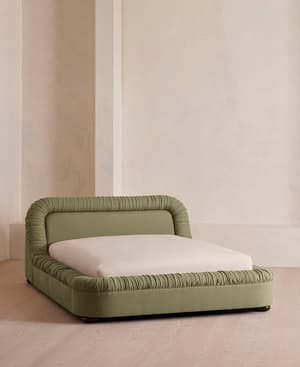 Vara Bed - King - Linen - Sage - Listing Image