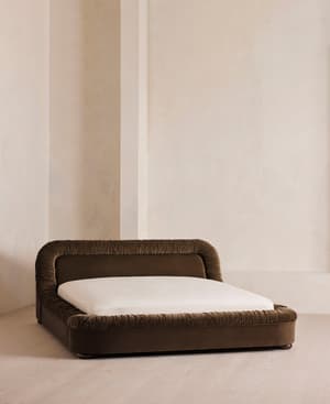 Vara Bed - King - Velvet - Chocolate - Listing Image