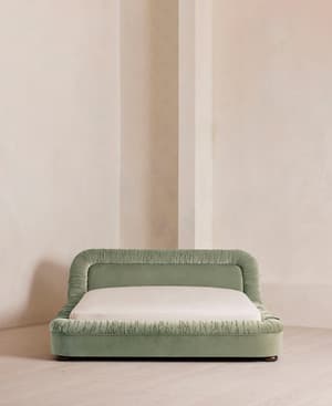 Vara Bed - King - Velvet - Seafoam - UK - Hover Image
