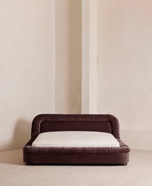 Vara Bed - King - Velvet - Aubergine - UK - Hover Image