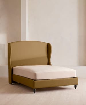 Rivas Bed - Full - Linen - Ochre - US - Listing Image
