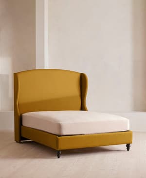 Rivas Bed - Full - Linen - Turmeric - US - Listing Image