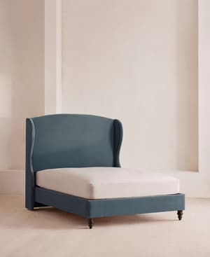 Rivas Bed - Double - Velvet - Grey Blue - Listing Image