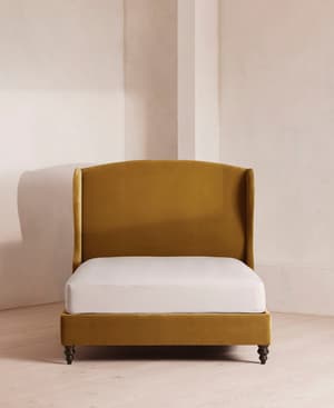 Rivas Bed - Full - Velvet - Mustard - US - Hover Image