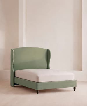 Rivas Bed - Double - Velvet - Seafoam - UK - Listing Image