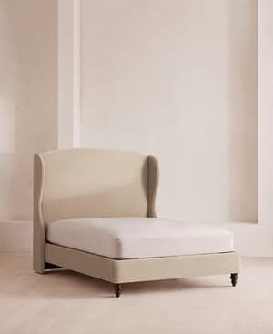 Rivas Bed - Double - Velvet - Oyster - UK - Listing Image