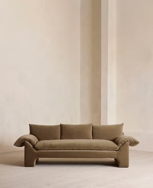 Wyatt Three Seater Sofa - Velvet - Truffle - US - Listing Image