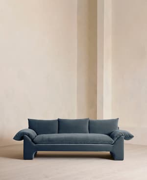 Wyatt Three Seater Sofa - Velvet - Grey Blue - US - Listing Image