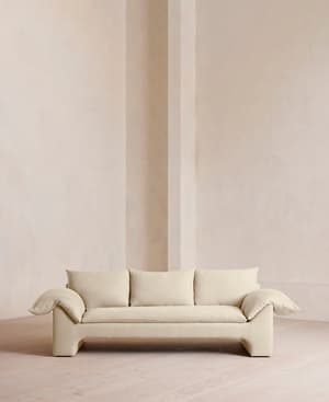 Wyatt Three Seater Sofa - Linen - Bisque - Listing Image