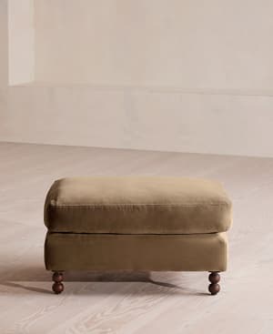 Audrey Rectangle Ottoman - Velvet - Truffle - US - Hover Image