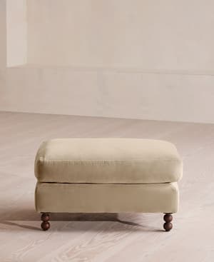 Audrey Rectangle Ottoman - Velvet - Oyster - US - Hover Image
