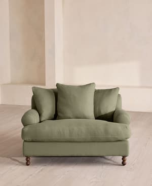 Audrey Loveseat - Linen - Sage - Hover Image