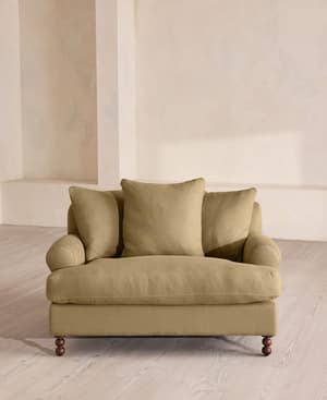 Audrey Loveseat - Linen - Wheat - Hover Image