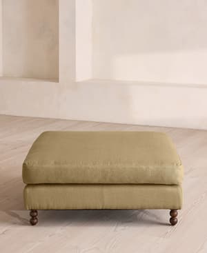 Audrey Square Ottoman - Linen - Wheat - US - Hover Image