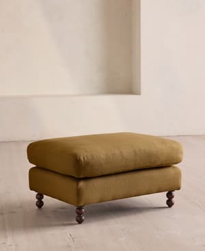 Audrey Rectangle Ottoman - Linen - Ochre - Listing Image