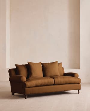Audrey Two Seater - Sofa - Linen - Terracotta - US - Hover Image