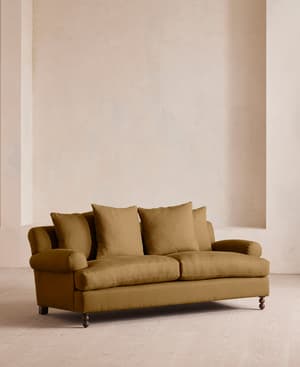 Audrey Two Seater - Sofa - Linen - Ochre - US - Hover Image