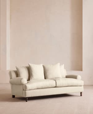 Audrey Two Seater - Sofa - Linen - Bisque - Hover Image
