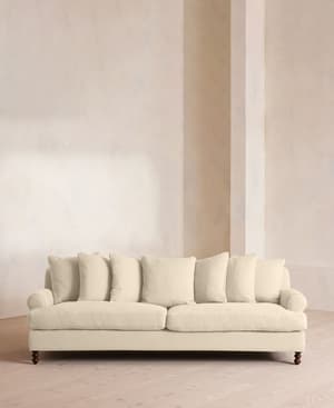 Audrey Four Seater Sofa - Linen - Bisque - US - Listing Image